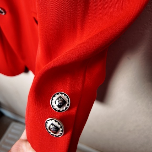 Pal Zileri Gruppo Forall Italy Wool Blazer Red Statement Jacket Mens L 54 *read* - Picture 4 of 16